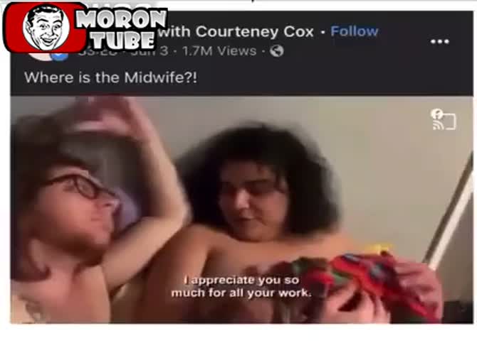 Video :WTF - A bearded mother urges a father who is trying to breastfeed his child to do so!